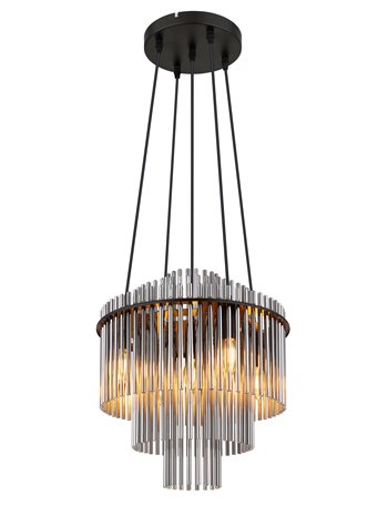 Gorley lampada a sospensione metallo nero satinato  5x e14