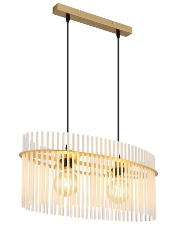 Gorley lampada a sospensione metallo color oro satinato  2x e27