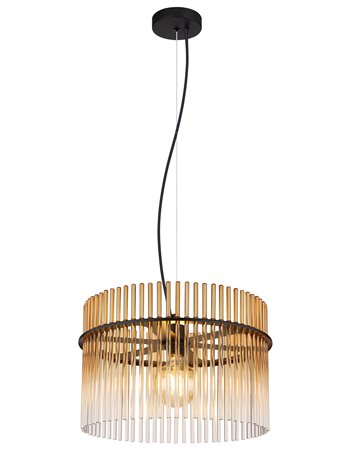 Gorley lampada a sospensione metallo nero satinato  1x e27