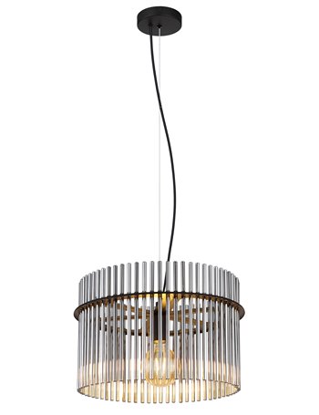 Gorley lampada a sospensione metallo nero satinato  1x e27
