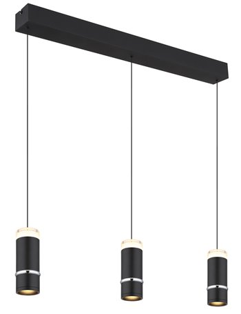 Alvarado lampada a sospensione metallo nero satinato  led