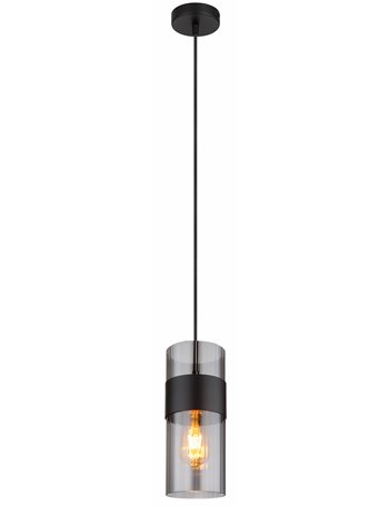 Scarfina lampada a sospensione metallo nero satinato  1x e27