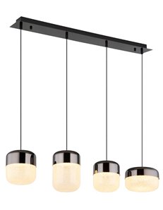 Cristallica lampada a sospensione metallo grafite satinato  led