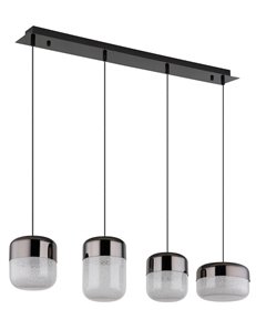 Cristallica lampada a sospensione metallo grafite satinato  led 2