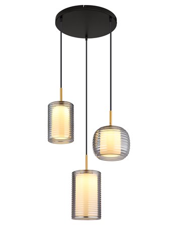 Lampigna lampada a sospensione metallo nero satinato  led