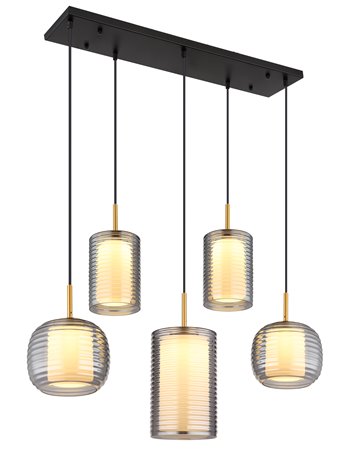 Lampigna lampada a sospensione metallo nero satinato  led