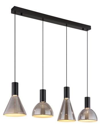 Labora lampada a sospensione metallo nero satinato  led