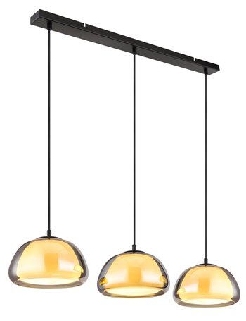 Jella lampada a sospensione metallo nero satinato  3x e14