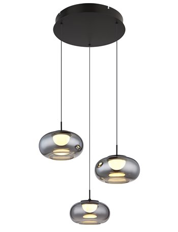 Quintara lampada a sospensione metallo nero satinato  led