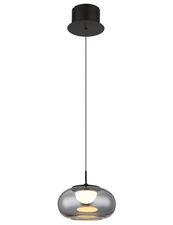 Quintara lampada a sospensione metallo nero satinato  led
