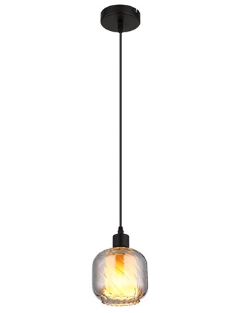 Xia lampada a sospensione metallo nero satinato  1x e27