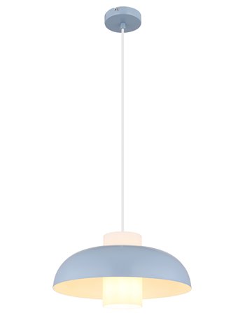 Lowe lampada a sospensione metallo blu satinato  1x e27