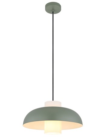 Lowe lampada a sospensione metallo verde satinato  1x e27