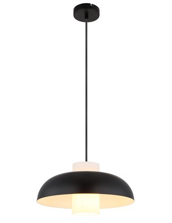 Lowe lampada a sospensione metallo nero satinato  1x e27