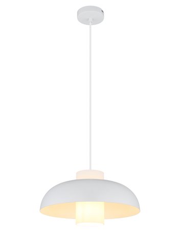 Lowe lampada a sospensione metallo bianco satinato  1x e27