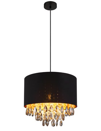 Coletta lampada a sospensione metallo nero satinato  1x e27