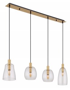 Garri lampada a sospensione metallo color ottone  4x e14 2