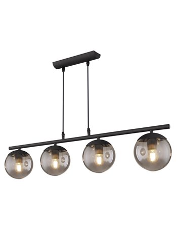 Blama lampada a sospensione metallo nero satinato  4x e27