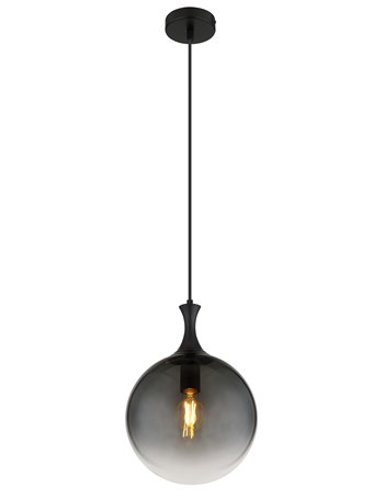 Dalton lampada a sospensione metallo nero satinato  1x e27 led