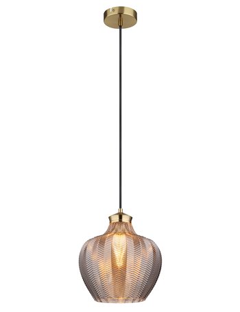 Jessica lampada a sospensione metallo color oro satinato  1x e27