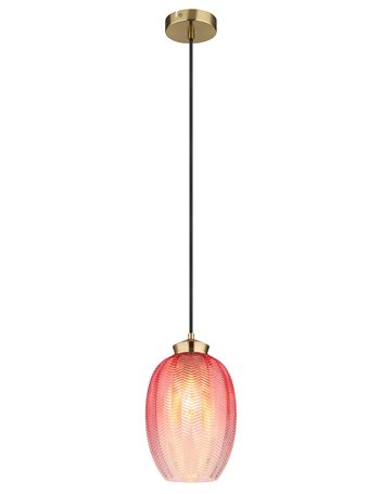 Jessica lampada a sospensione metallo color oro satinato  1x e27