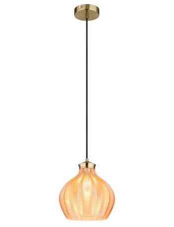 Jessica lampada a sospensione metallo color oro satinato  1x e27