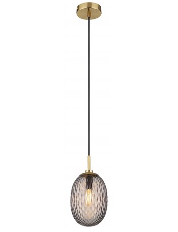 Devin lampada a sospensione metallo color oro satinato  1x e14