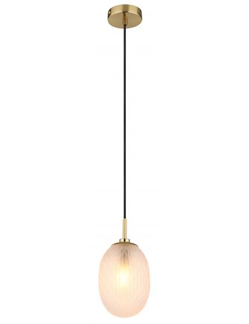 Devin lampada a sospensione metallo color oro satinato  1x e14