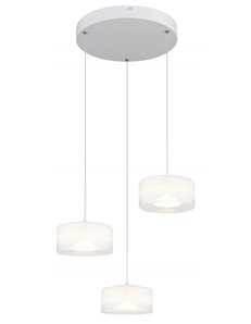 Belinda lampada a sospensione metallo bianco satinato  led