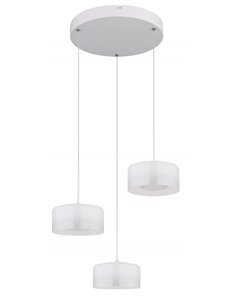 Belinda lampada a sospensione metallo bianco satinato  led 2