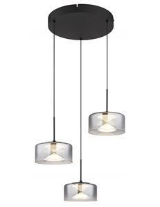 Belinda lampada a sospensione metallo nero satinato  led