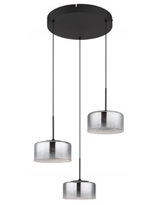 Belinda lampada a sospensione metallo nero satinato  led 2