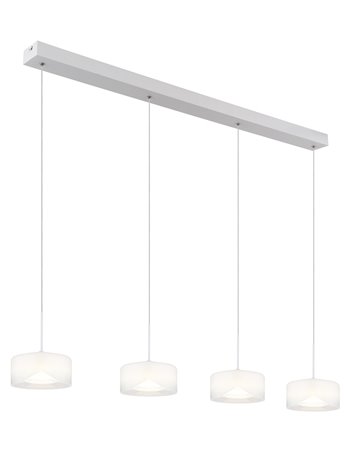 Belinda lampada a sospensione metallo bianco satinato  led