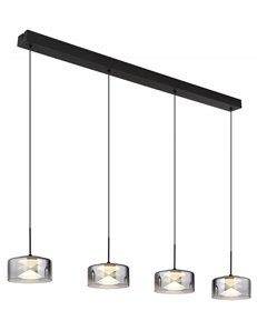 Belinda lampada a sospensione metallo nero satinato  led