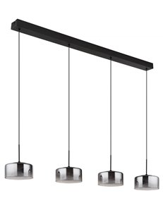 Belinda lampada a sospensione metallo nero satinato  led 2