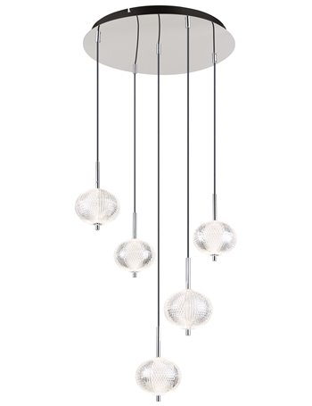 Aida lampada a sospensione metallo cromato  led