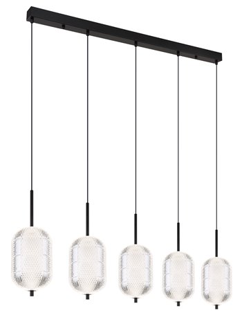 Kurius lampada a sospensione metallo nero satinato  led