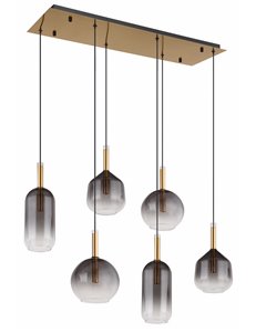 Elisabeth lampada a sospensione metallo color ottone  6x g9 led 2