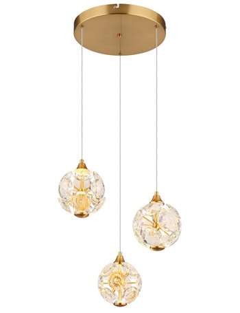 Virina lampada a sospensione metallo color oro  led