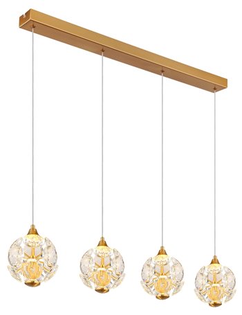 Virina lampada a sospensione metallo color oro  led