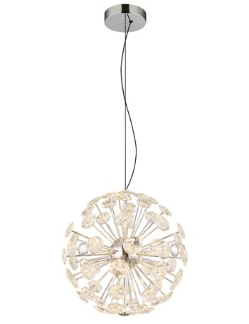 Virina lampada a sospensione metallo cromato  led
