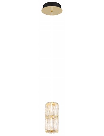 Stefanie lampada a sospensione metallo color oro anticato  led