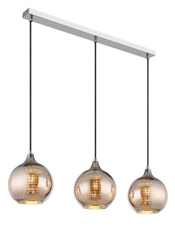 Lourdes lampada a sospensione metallo bianco  3x e27