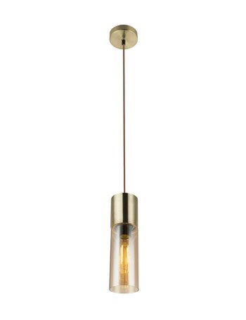 Annika lampada a sospensione metallo color ottone  1x e27