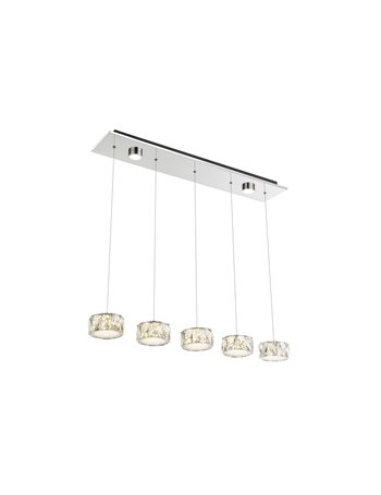 Amur lampada a sospensione metallo cromato  led