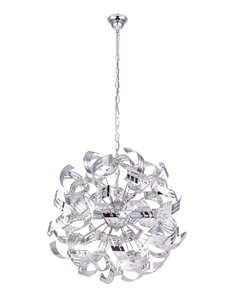 Falla lampada a sospensione metallo cromato  4x e14 2