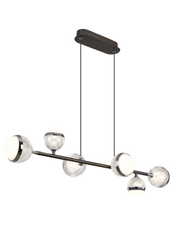 Untsy lampada a sospensione metallo color titanio spazzolato  led