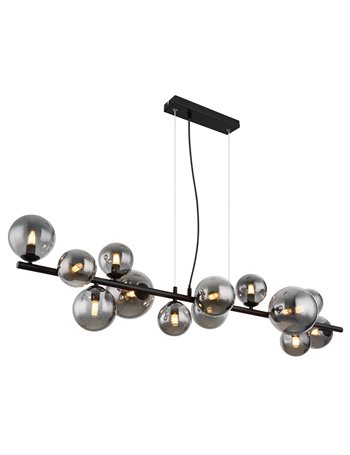 Riha lampada a sospensione metallo nero satinato  13x g9 led