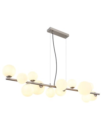 Riha lampada a sospensione metallo nichel satinato  13x g9 led