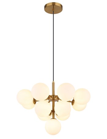 Grappy lampada a sospensione metallo color oro satinato  13x g9 led